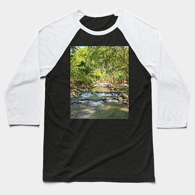 Mountain Stream, Jasaan, Misamis Oriental, Mindanao, Philippines Baseball T-Shirt by Upbeat Traveler